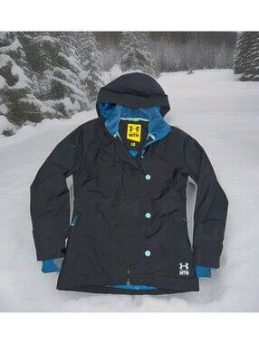 Under Armour ColdGear MTN Recco Winter Jacket Ski Snowboard Womens Large Hooded